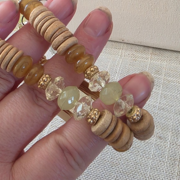Chic Beaded Bracelet with Gold Accents Caren Stretch Bracelet By Chico’s stretch - Picture 7 of 7